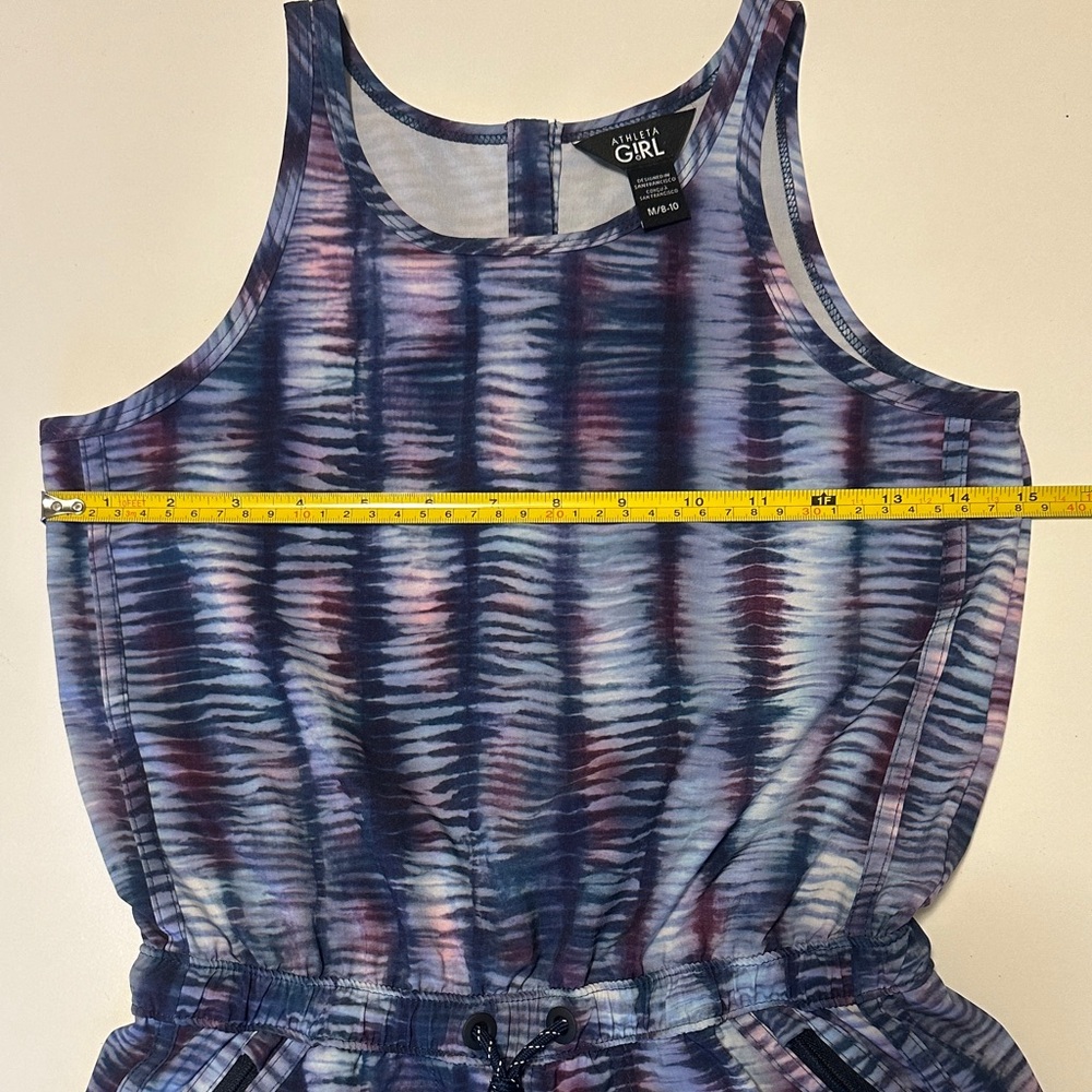 Athleta Girl Blue and Purple Patterned Romper - Picture 3 of 9